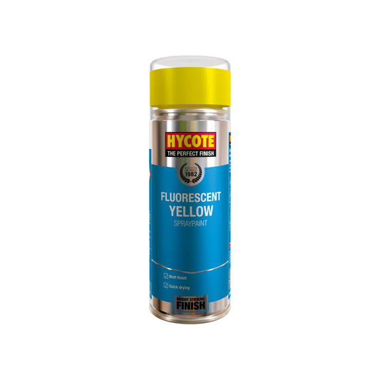 HYCOTE Fluorescent Paint - Yellow, 400ml Aerosol Pack of 6