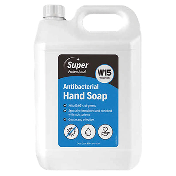 Antibacterial Hand Soap - 5L Container, Mild & Moisturising, Kills 99.99% Germs Qty 1