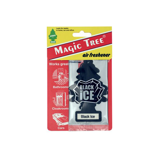 Magic Tree Air Freshener - Black Ice, Cologne Fragrance, Ideal for Dark Interiors Box of 24