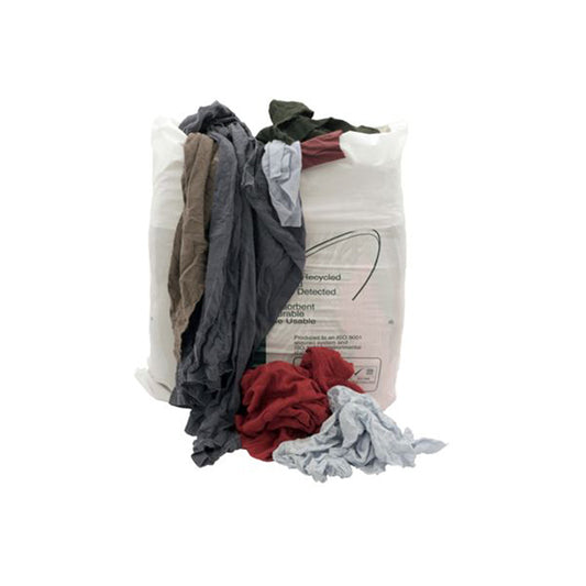 T?Shirt Wiping Cloths - 10kg Bag, Absorbent, Durable, Reusable “Rags?in?a?Bag” Qty 1