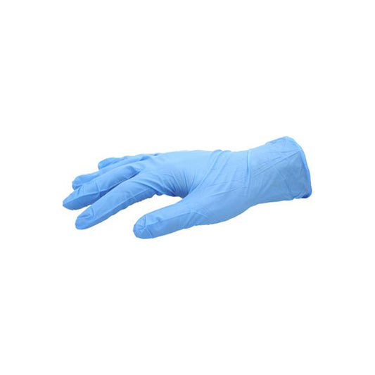 Blue Hybrid Disposable Gloves - Size M, Powder-Free PVC/Nitrile Blend, Latex-Free Boxes of 10 x 100