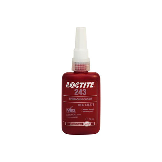 LOCTITE LOCTITE 243 Threadlocker - 50ml Bottle, Medium Strength, Stops Vibration Loosening, OEM Specified Qty 1