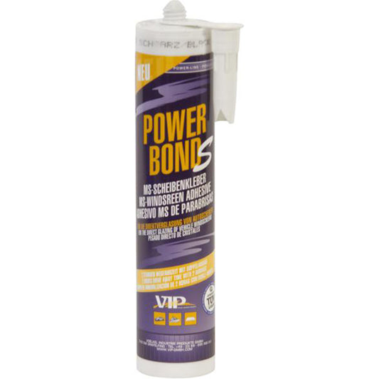 VIP VIP Power Bond Windscreen Adhesive - Black, 290ml Cartridges (Pack of 10), Hybrid Polymer, TÜV Approved, 2?Hour Drive?Away Qty 12