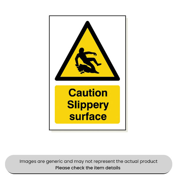 Caution Slippery Surface Adhesive 240X360MM Pack Qty 1