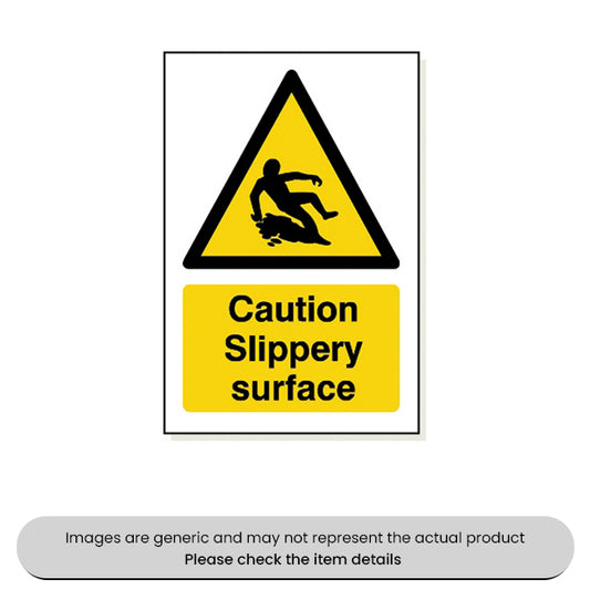 Caution Slippery Surface Foamex 240X360MM Pack Qty 1