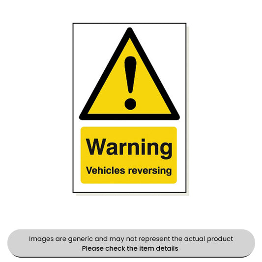 Warning Vehicles Reversing Adhesive 240X360MM Pack Qty 1