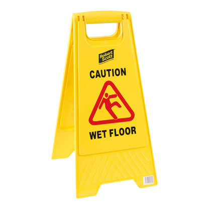 Wet Floor Sign - Foldable A?Frame, “Caution Wet Floor / Cleaning In Progress” Qty 1