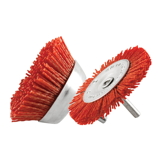 ABRACS Red Filament Strip Brush - 100mm, Non?Spark, For Deburring, Surface Treatment & Cleaning Qty 1