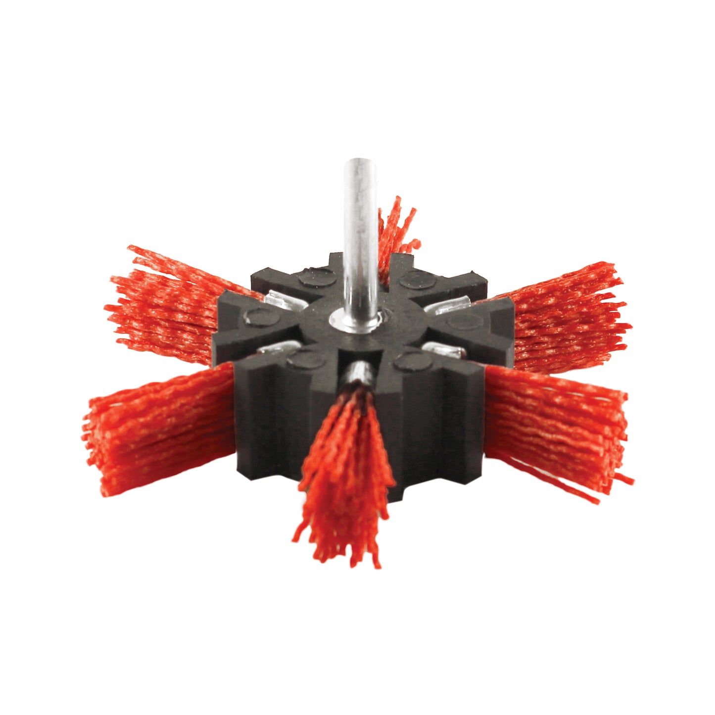 ABRACS Red Filament Strip Brush 100mm Non Spark For Deburring Surface Treatment Cleaning Qty 1