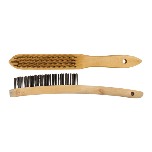 ABRACS Wire Scratch Brush - Wooden Handle, 4?Row Pack of 24