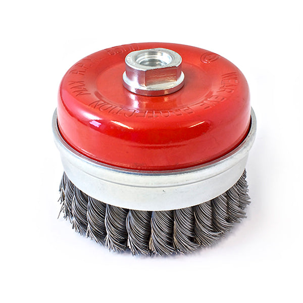 ABRACS Cup Brush - Twist Knot, 70mm, M10 x 1.5, Wire Ø0.5mm, Max RPM 12,500 Qty 1