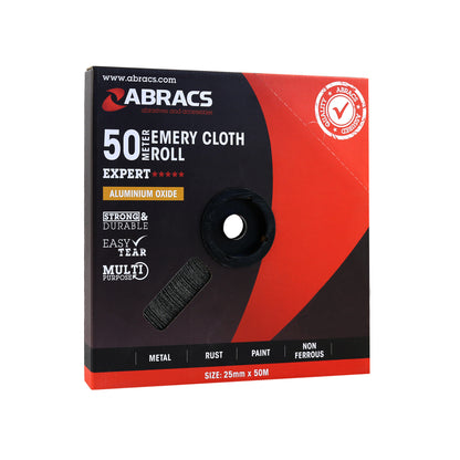 Abracs Emery Roll Blue 50mm x 50m P120 Grit Dispenser Pack Qty 1