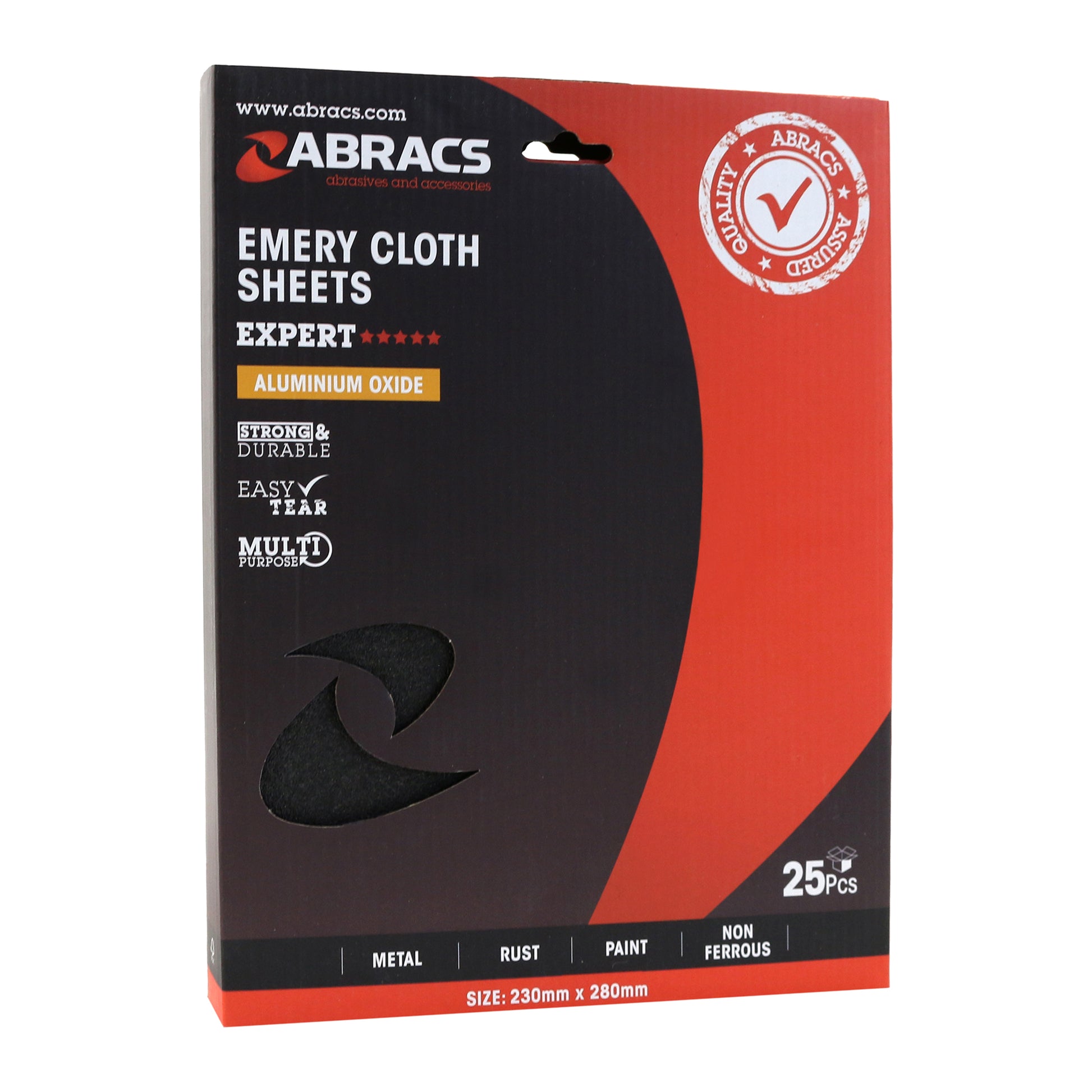 Abracs Emery Sheets Blue 230x280mm P150 Grit Resealable Pack Pack of 25
