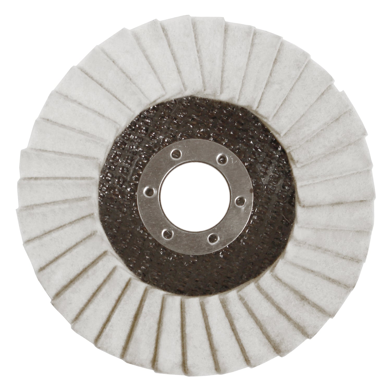 ABRACS Felt Polishing Flap Disc - 115 x 22mm, Max RPM 13,300, For Pre-Polishing Medium/Large Surfaces Qty 10