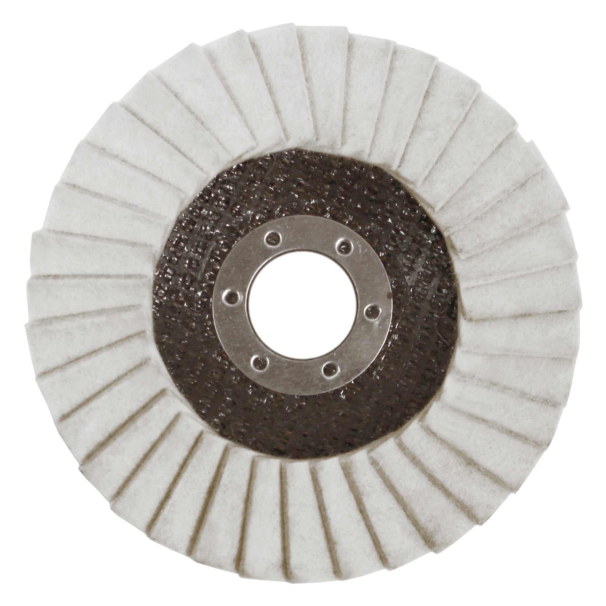 ABRACS Felt Polishing Flap Disc - 115 x 22mm, Max RPM 13,300, For Pre-Polishing Medium/Large Surfaces Qty 10