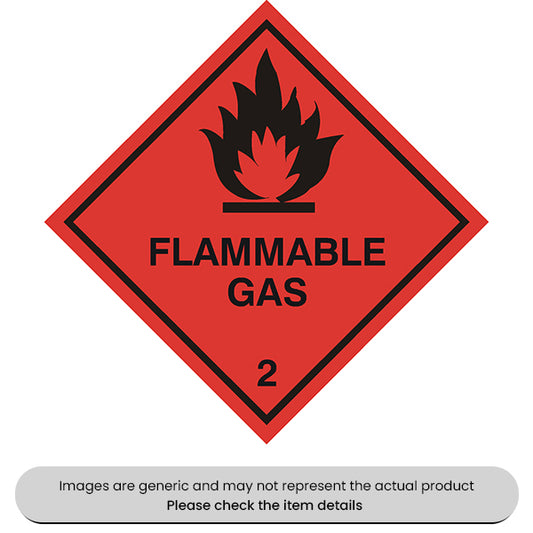 Flammable Gas Sticker Self-Adhesive 100X100mm Pack Qty 1
