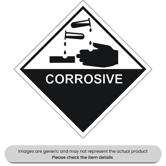 Corrosive Sticker Self-Adhesive 100X100mm Pack Qty 1