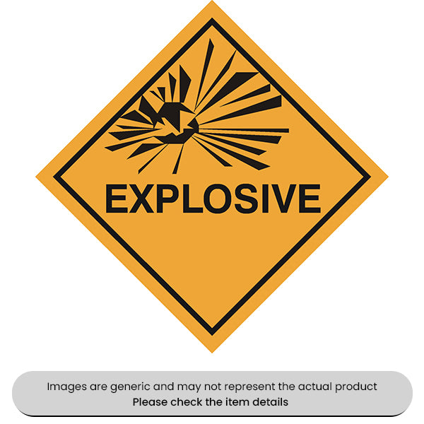 Explosive Sticker Self-Adhesive 100X100mm Pack Qty 1