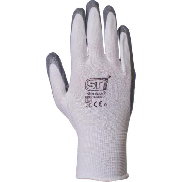 Nitrotouch Gloves - Size L, EN388 4122, Cut-Resistant Nitrile Coated Nylon, Washable, For Maintenance & Warehousing Qty 12 Pairs
