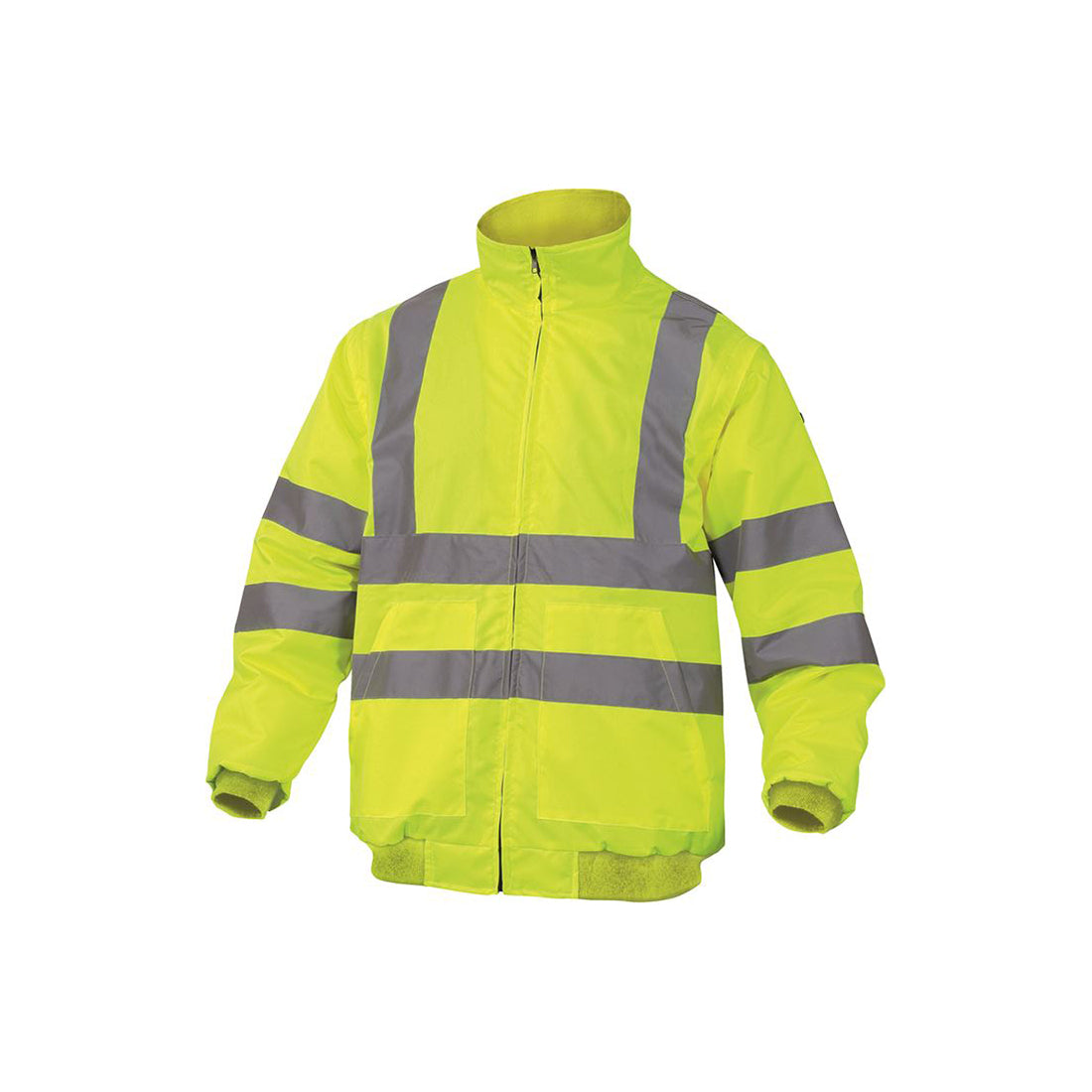 DELTAPLUS Hi?Vis Jacket/Bodywarmer - Large, Fluorescent Yellow, EN343/EN ISO 20471 Class 3, Removable Sleeves Qty 1