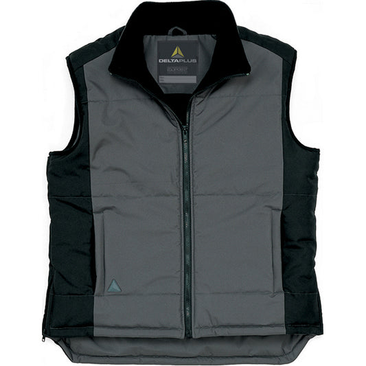 DELTAPLUS Bodywarmer Set - Medium, Black, Includes Hat & Gloves, PVC?Coated Polyester, Polar Lining Qty 1