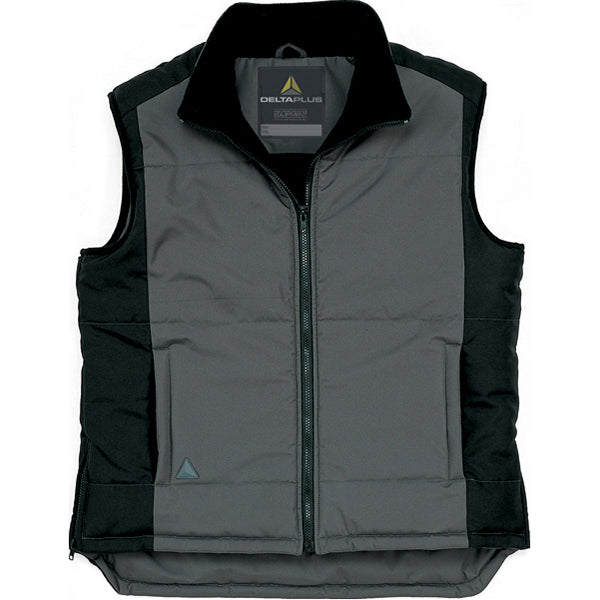DELTAPLUS Bodywarmer Set - XL, Black, Includes Hat & Gloves, PVC?Coated Polyester, Polar Lining Qty 1