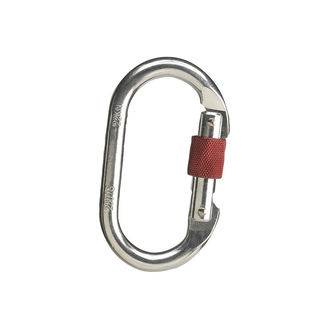 DELTAPLUS Screw Karabiner - 17mm Opening, Galvanized Steel, EN362 Approved, Set of 5 Qty 5