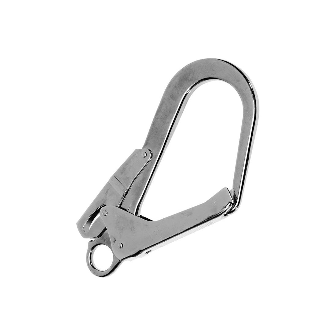 DELTAPLUS Automatic Lock Hook - 55mm Opening, Galvanized Steel, EN362 Approved, Set of 2 Qty 2
