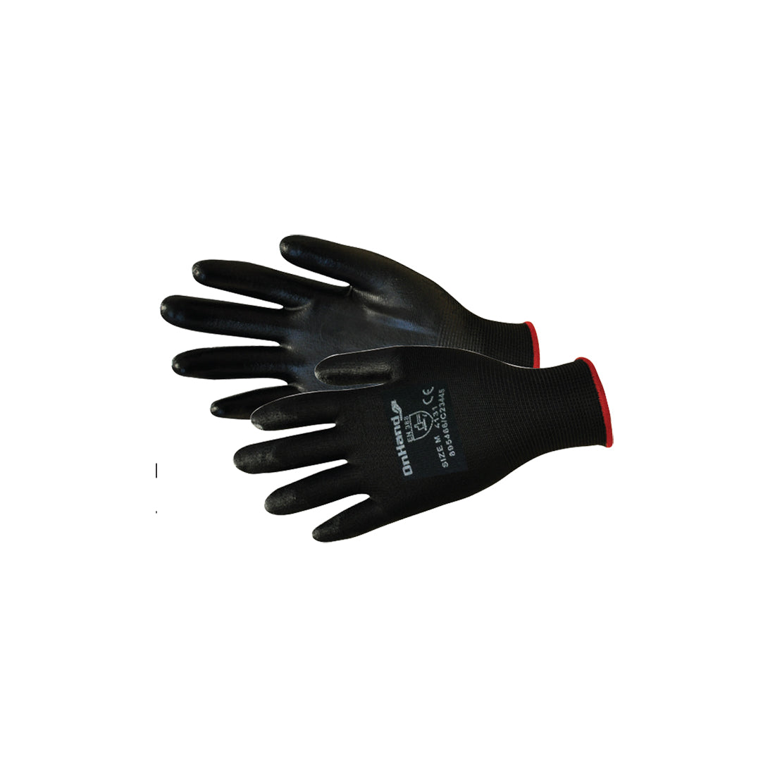 PU Coated Gloves - Size XL, EN388 3121, Seamless Knit Shell, Breathable Open Back, Tight Fit Pack Qty 10 Pairs