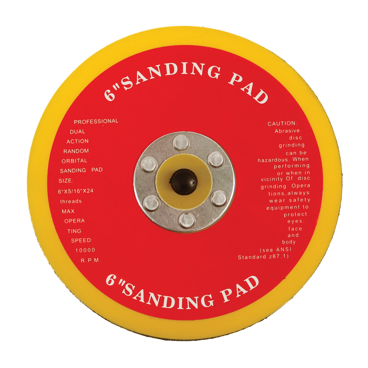 Abracs PSA Backing Pad 150mm For Pressure Sensitive Adhesive Sanding Discs Qty 1