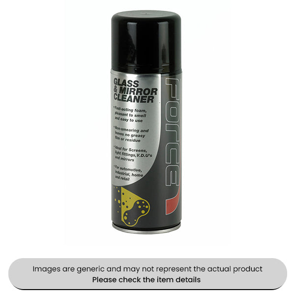 Force Glass Cleaner 400ML Aerosols Pack Qty 6