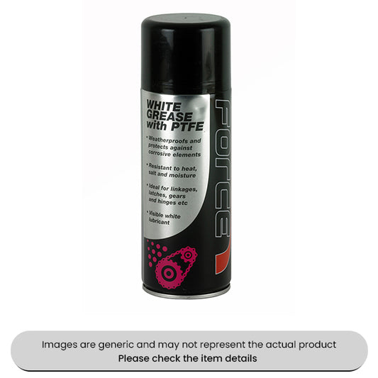 Force White Lubricant Grease With PTFE 400ML Aerosols Pack Qty 6