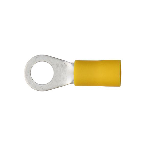 Essentials Yellow Ring Connectors 6.4mm (1/4") Standard Length Qty 50