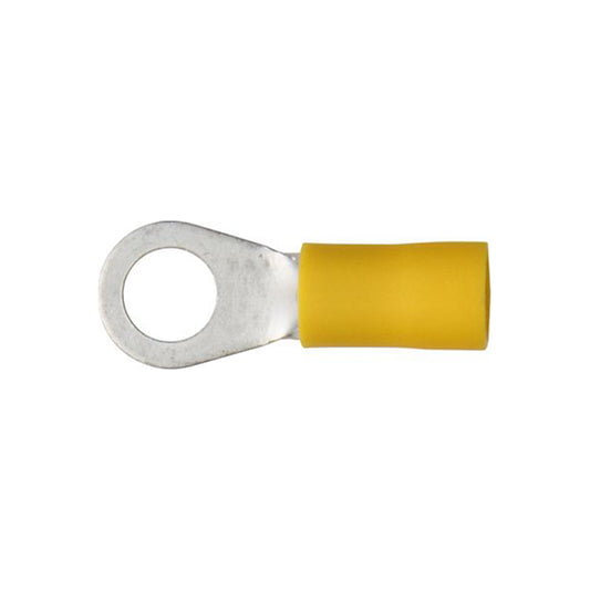 Essentials Yellow Ring Connectors 6.4mm (1/4") Standard Length Qty 50